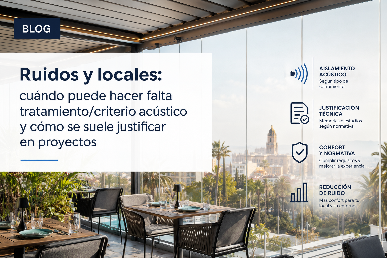 tratamiento acústico en cerramientos para restaurantes y locales